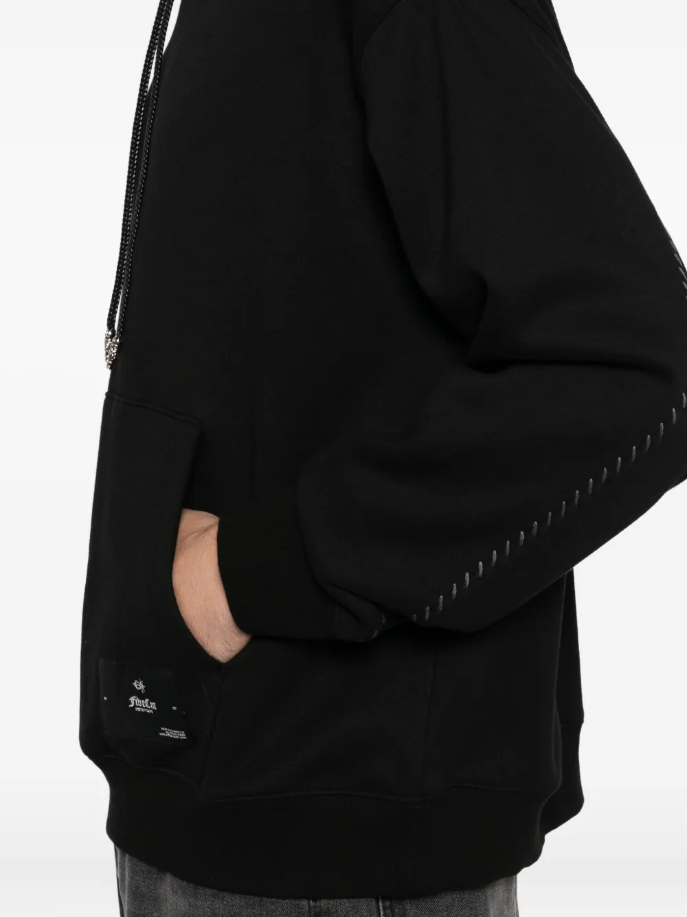 FIVE CM Hoodie met contrasterend stiksel Zwart