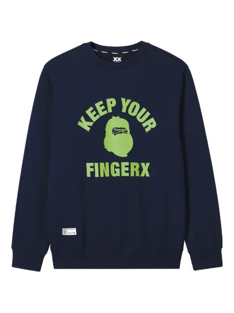 FINGERCROXX sudadera con estampado gráfico y cuello redondo