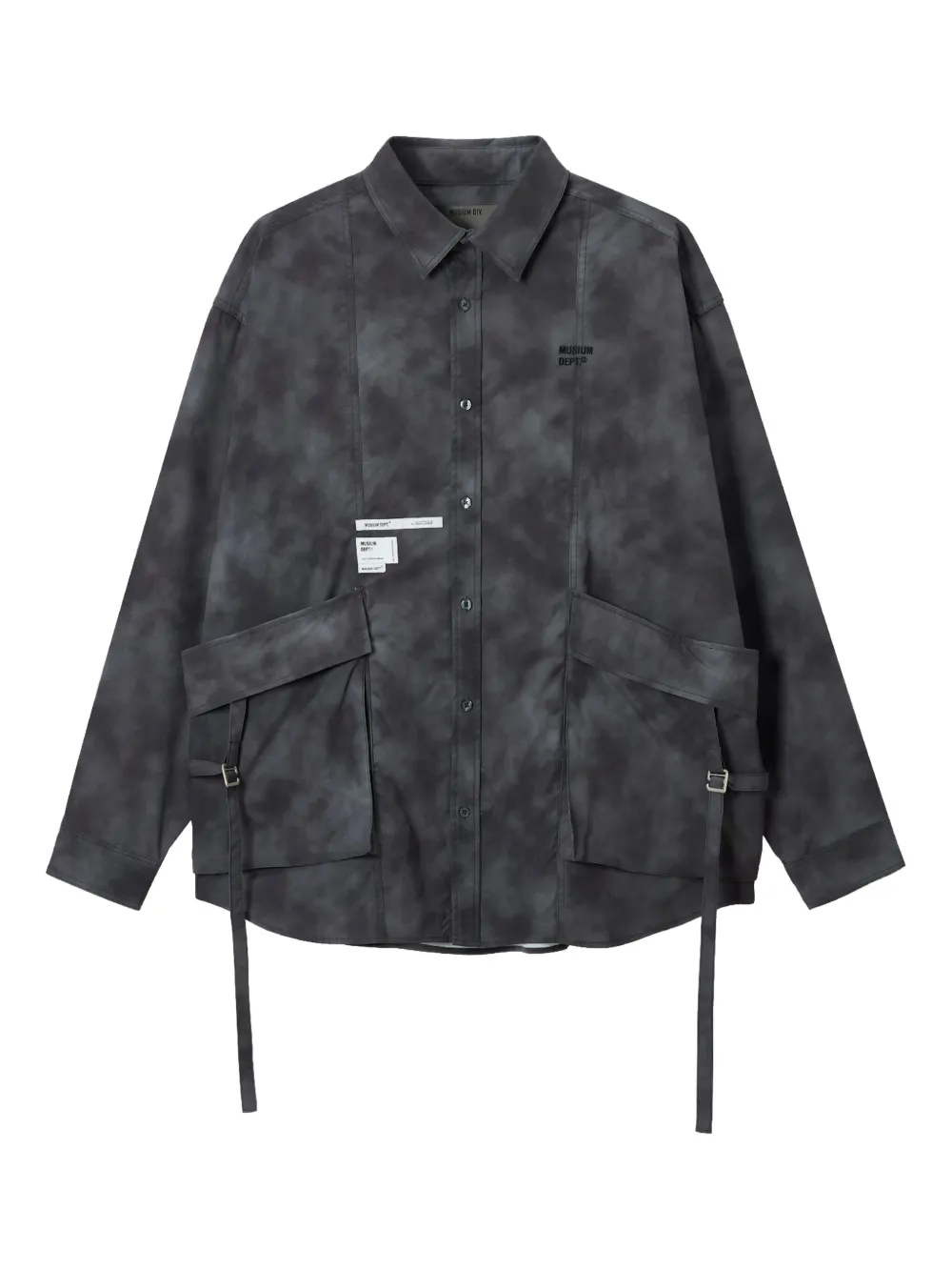 Musium Div. tie-dye pocket shirt | Grey | Image 1