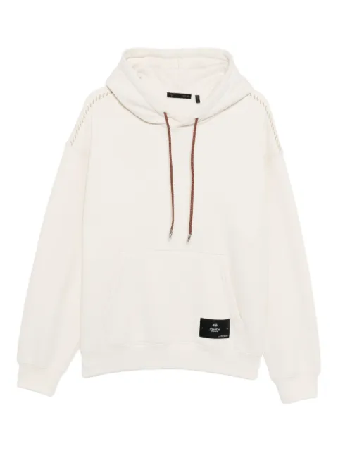 FIVE CM contrast-stitch hoodie 