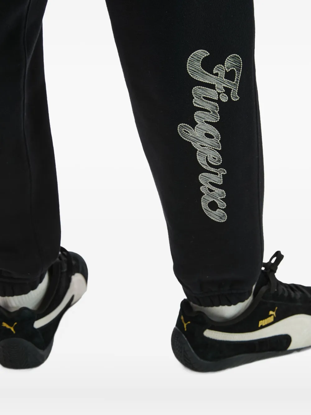 FINGERCROXX Joggingbroek met geborduurd logo Zwart