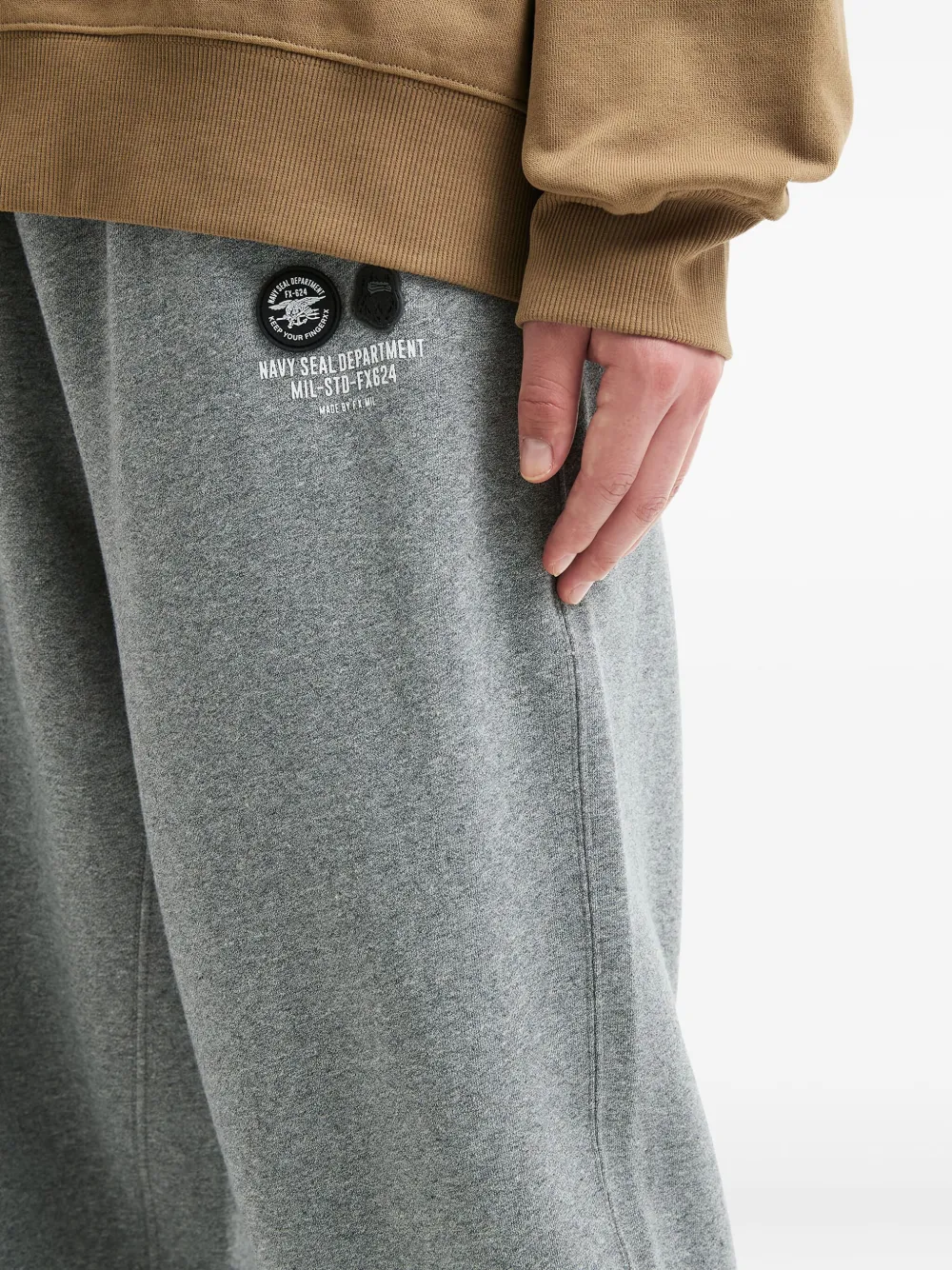 Fingercroxx Embroidered Cuffed Track Pants In Multi