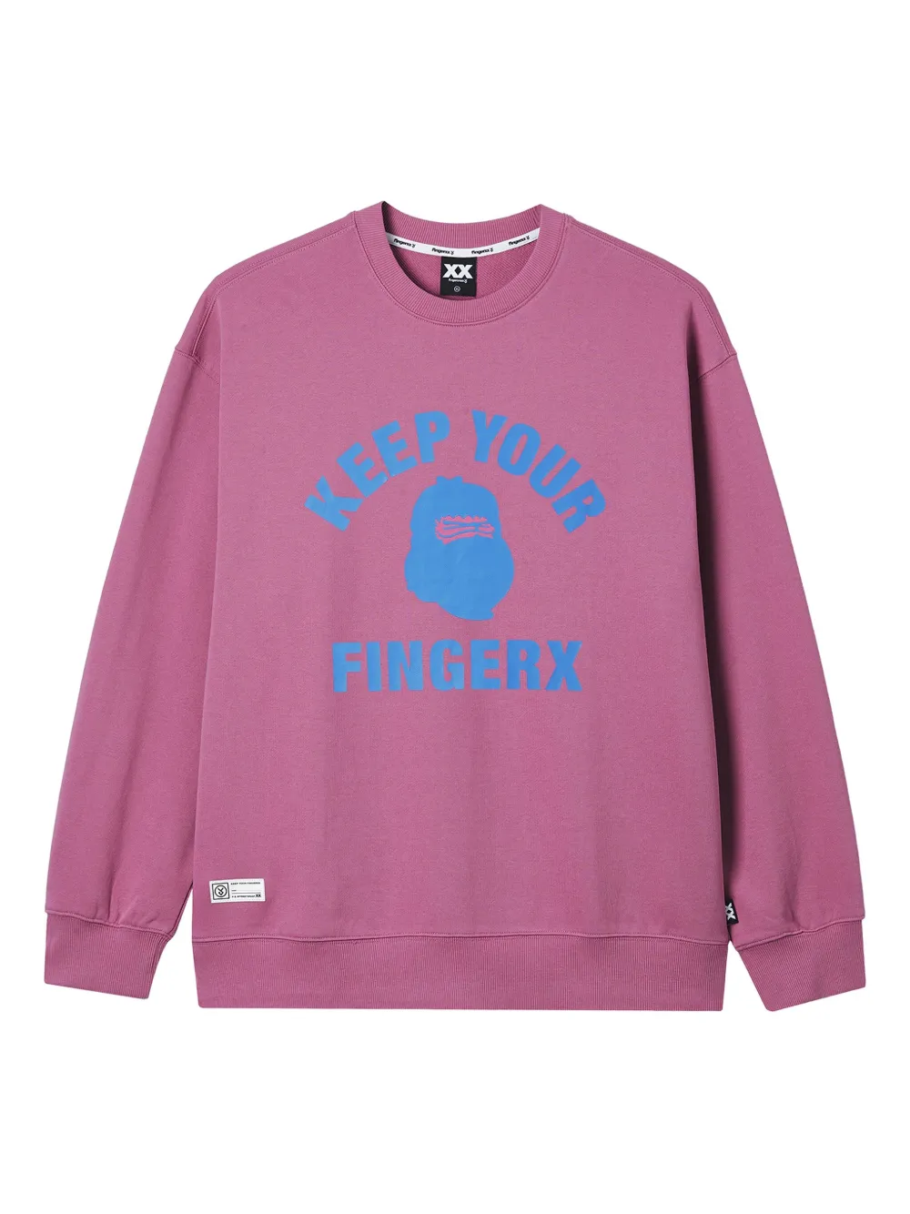 Fingercroxx Graphic-print Crew-neck Sweatshirt In Purple