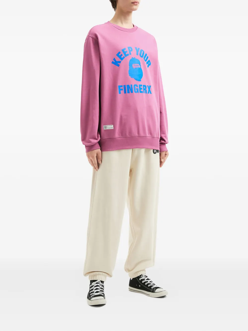 FINGERCROXX Sweater met print - Paars
