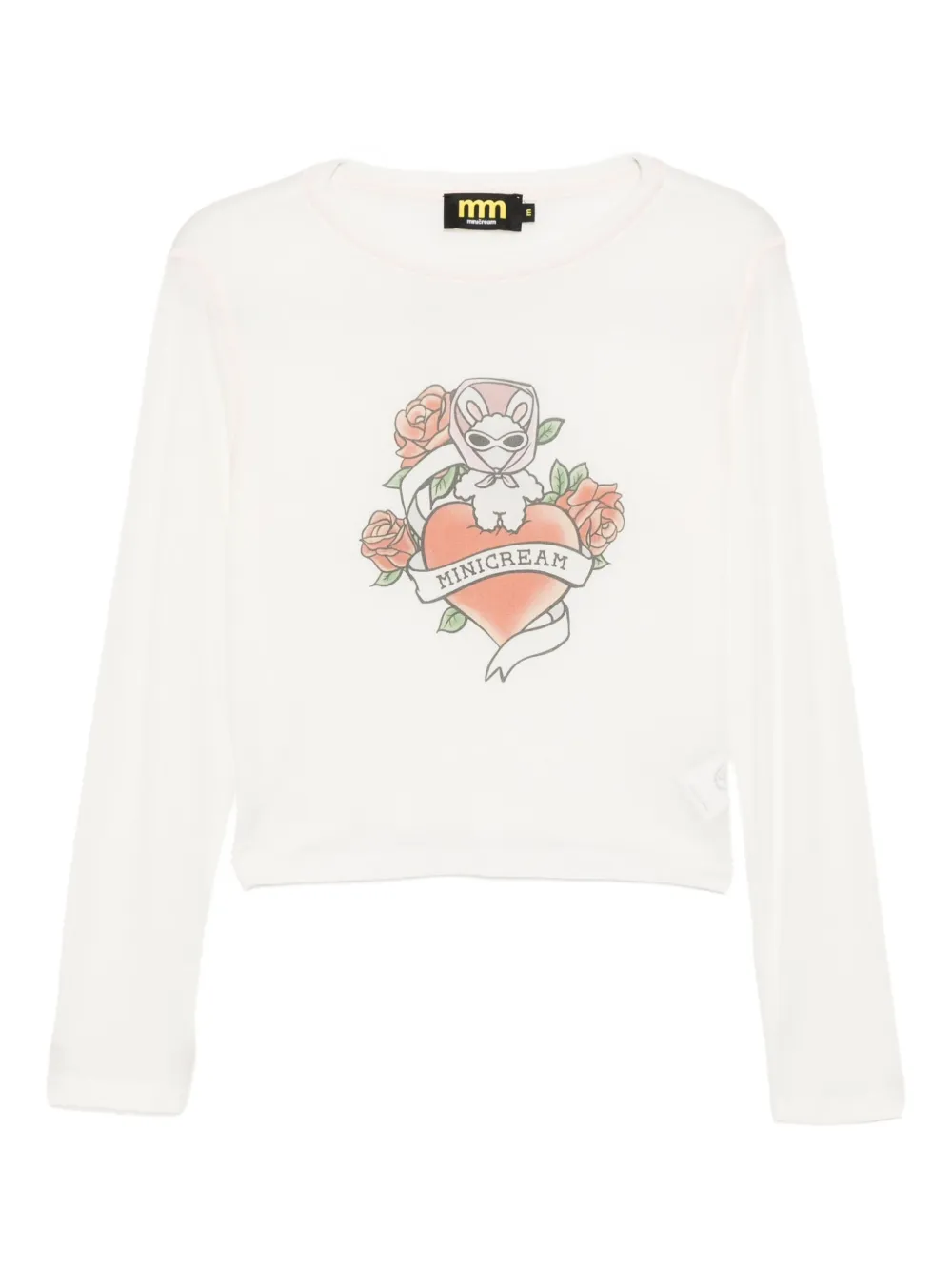 Mini Cream playera con estampado gráfico | neutro | Image 1