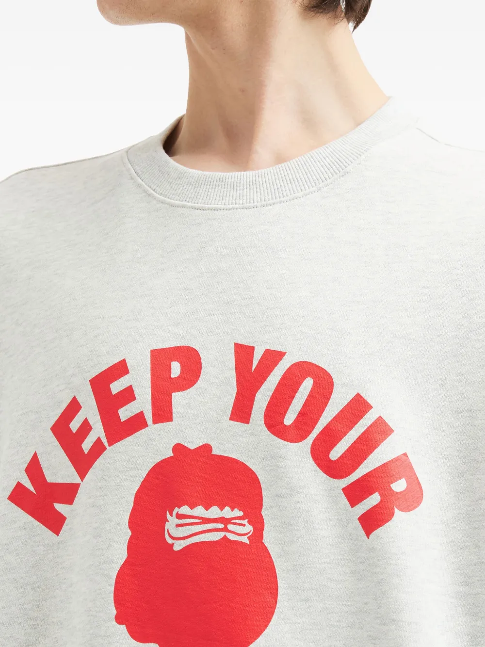 Fingercroxx Graphic-print Sweatshirt In Gray