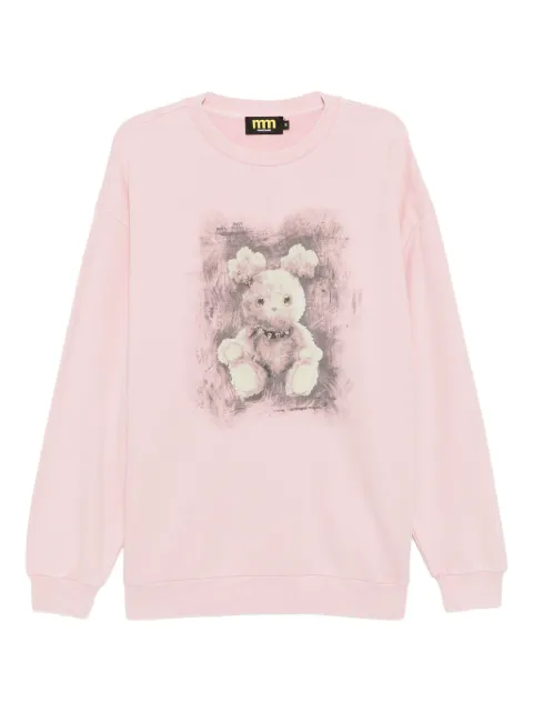 Mini Cream sudadera con estampado gráfico