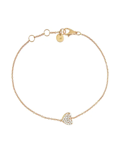 ALINKA 18K rose gold Caviar heart diamond bracelet