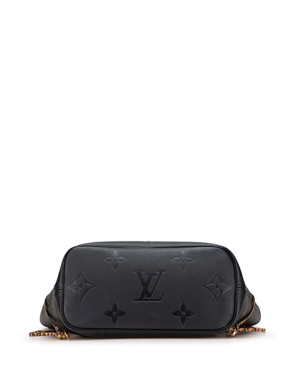 Pre-owned Louis Vuitton 2021 Monogram Empreinte Wild At Heart Neverfull Mm Tote Bag In Black