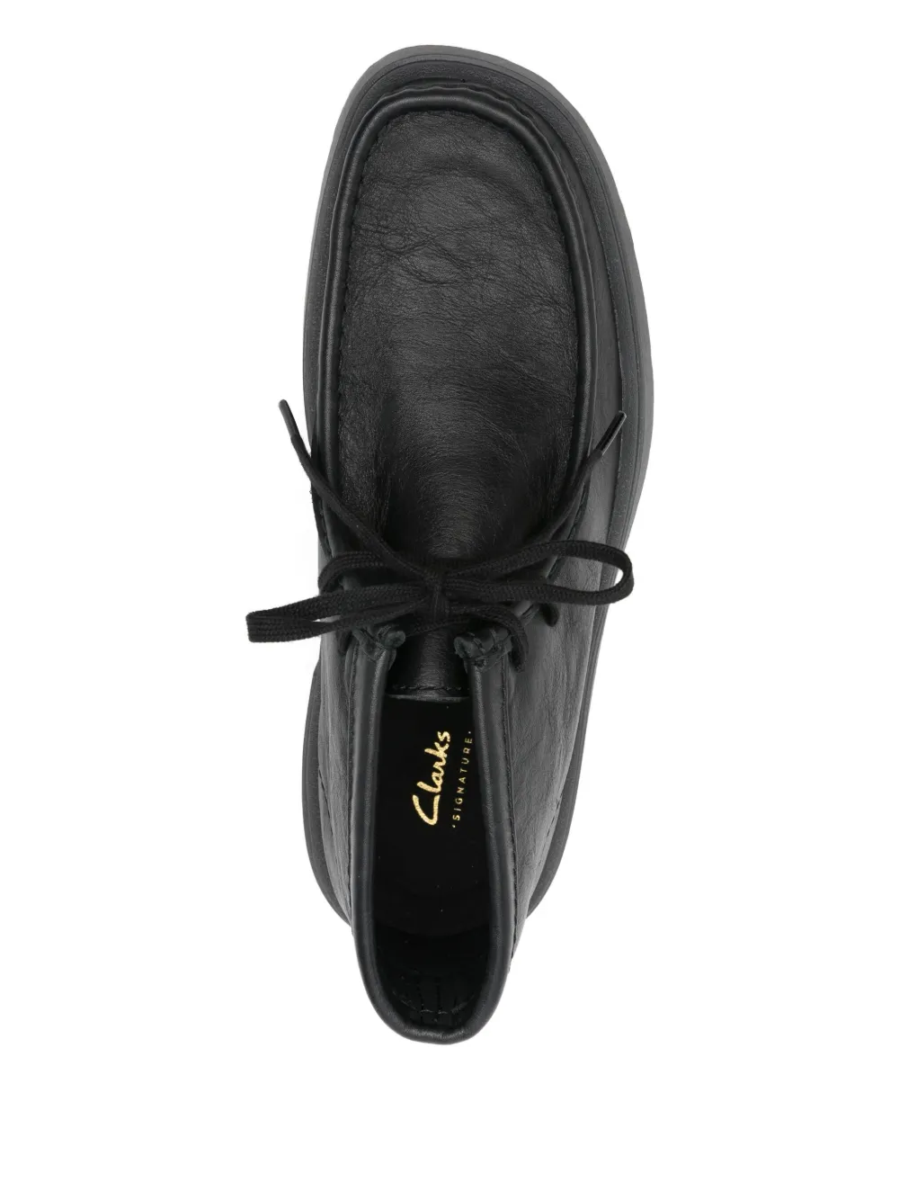 Clarks Leren veterlaarzen Zwart