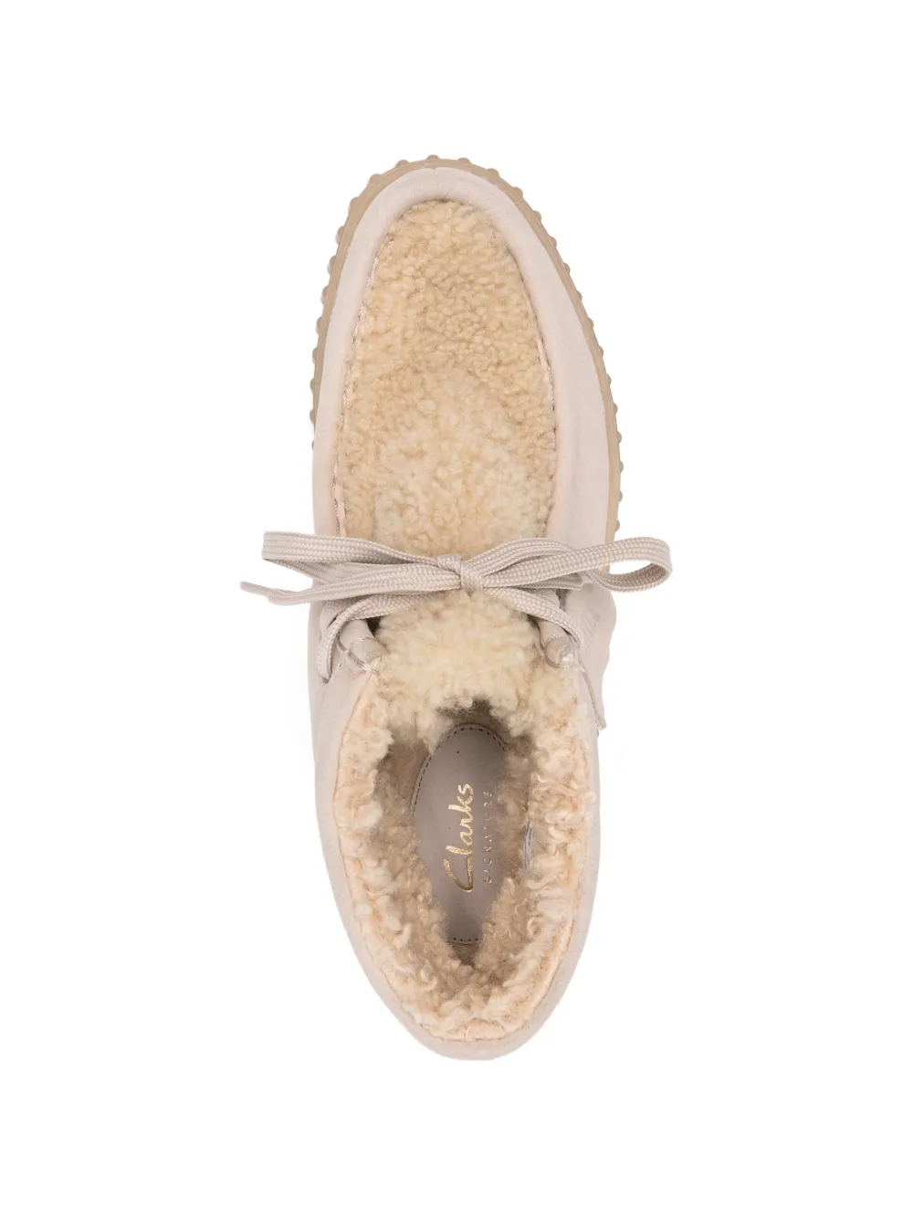 Clarks Torhill veterlaarzen met lammy vlak Beige