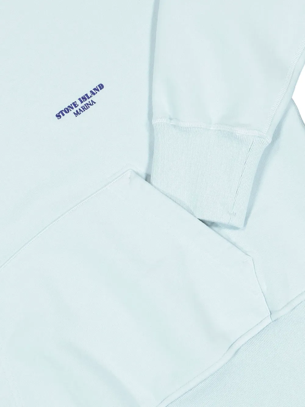 Stone Island Marina hoodie met kangoeroe zak Blauw