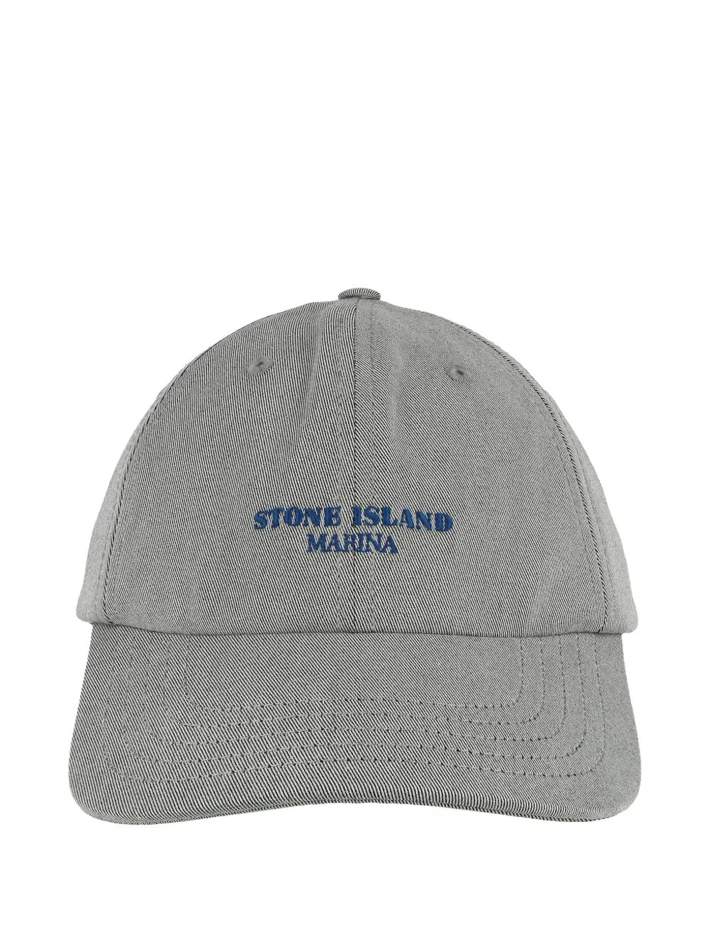 Stone Island logo-lettering baseball cap - Grau