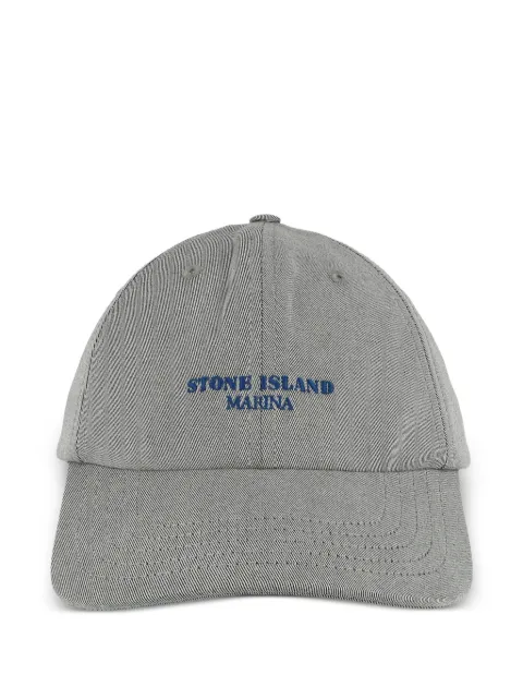 Stone Island logo-lettering baseball cap