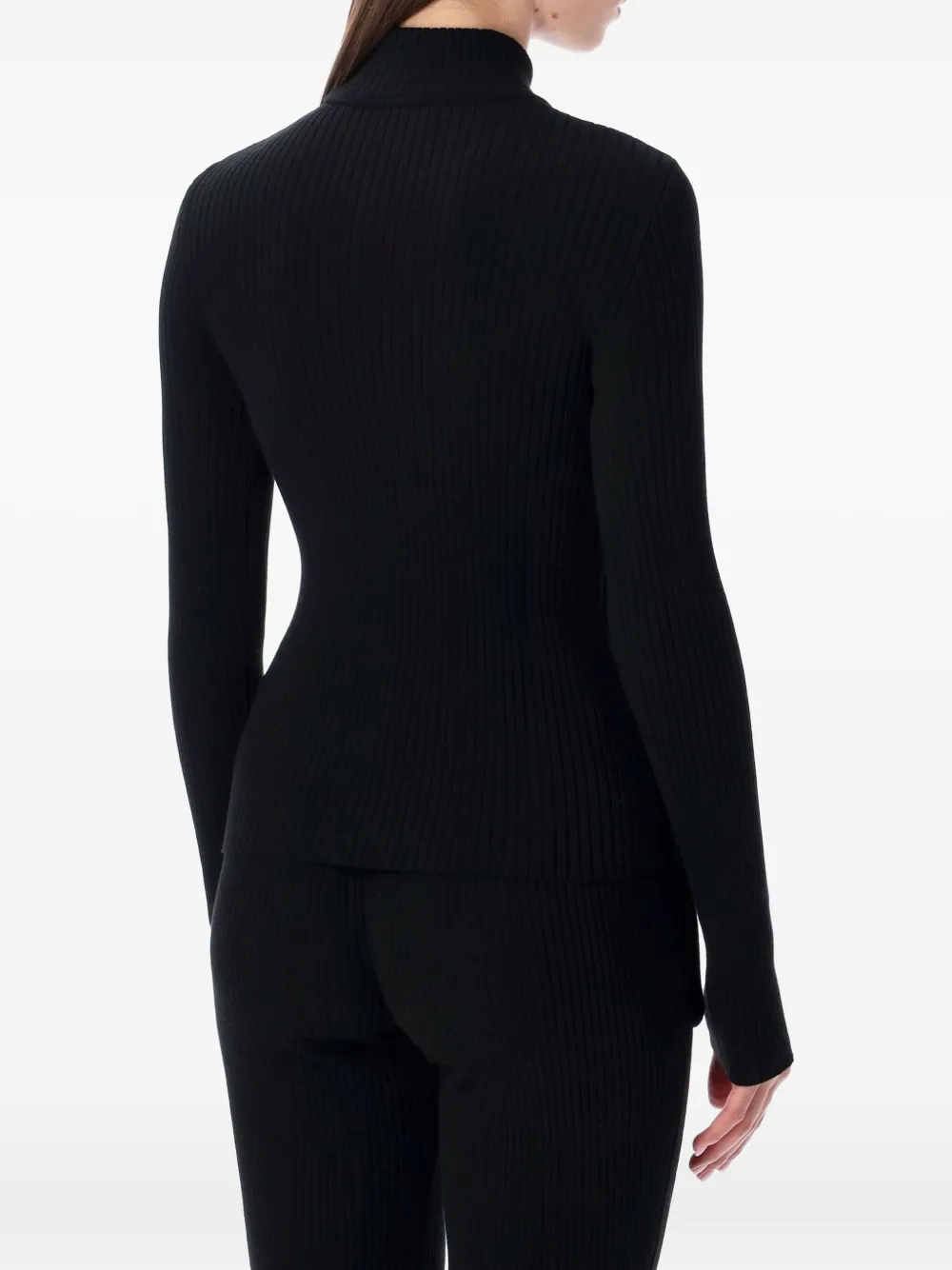 Courrèges Courreges Women Reedition Knit Long Sleeves Top In Black