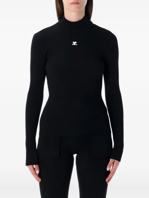 Courrèges Reedition ribbed high-neck sweater