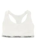 Calvin Klein racerback logo bralette - White