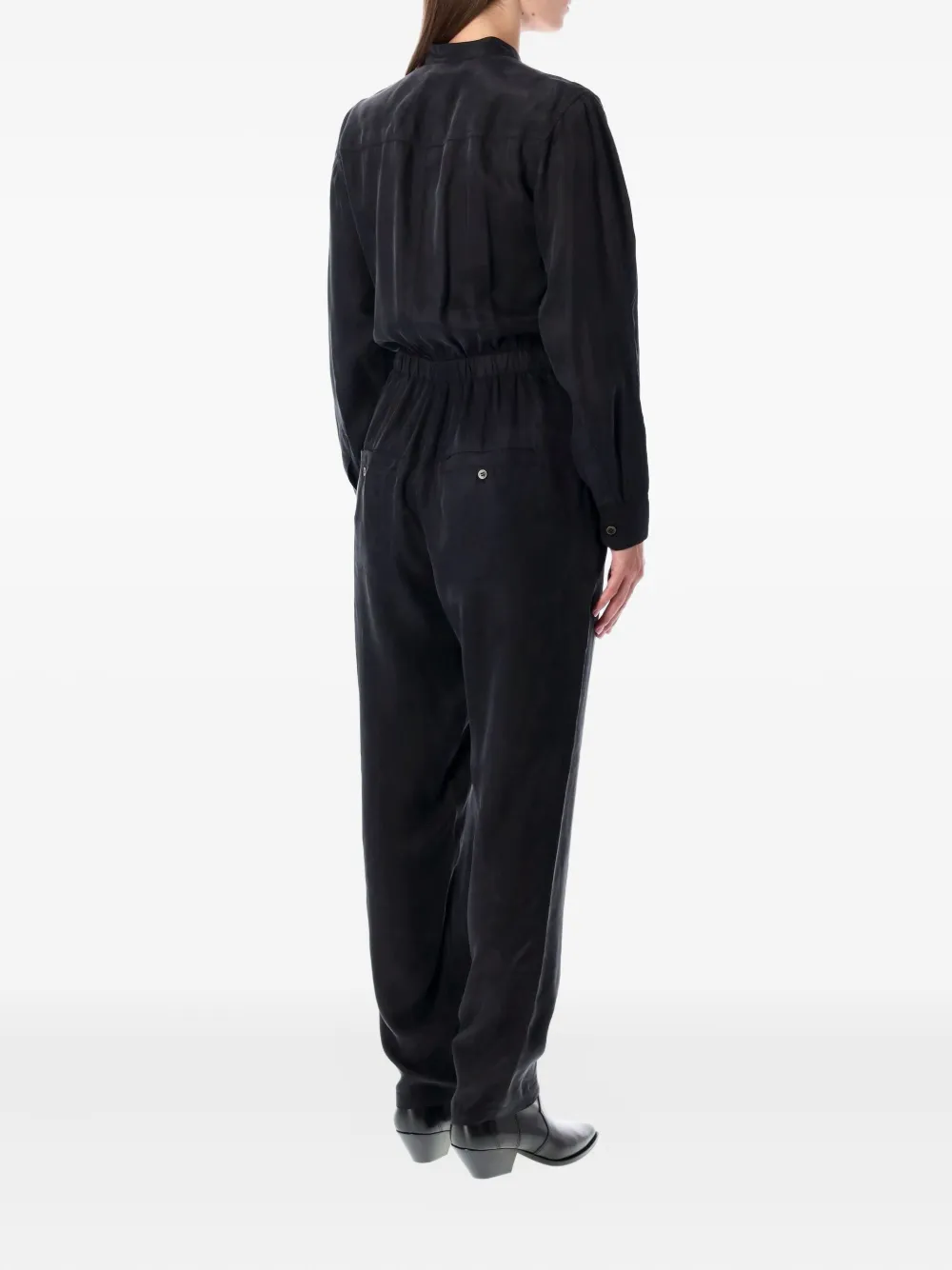 Isabel Marant Étoile Zully Button-fastening Pocket Jumpsuit In Black