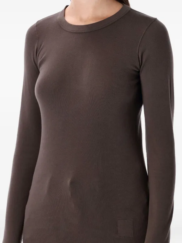 Rick Owens DRKSHDW Rib long-sleeve T-shirt | Brown | FARFETCH