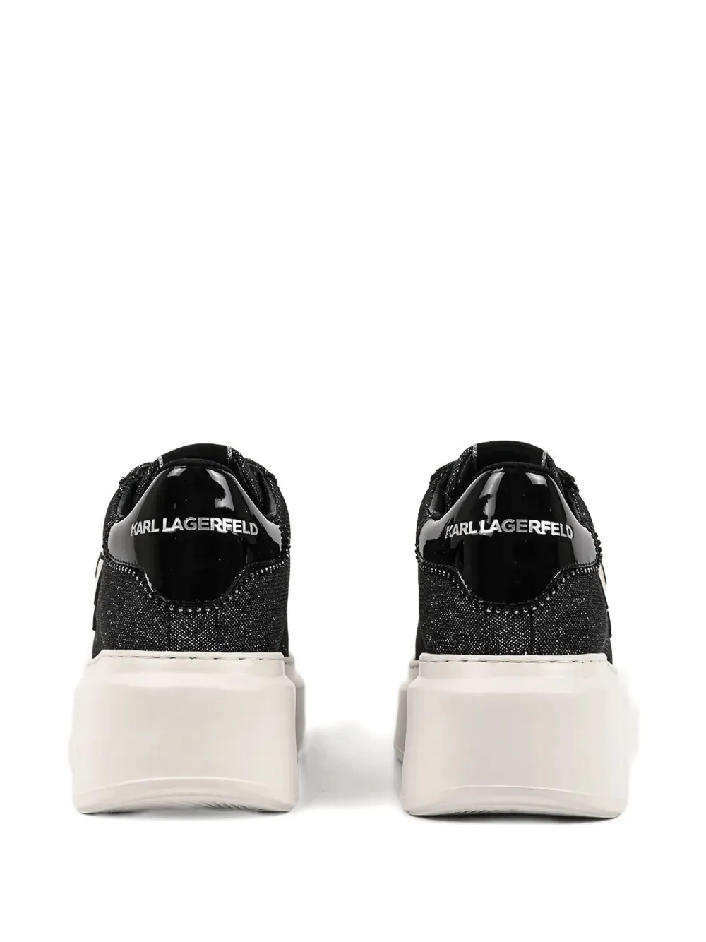 Karl Lagerfeld Anakapri Platform Logo-appliqué Sneakers In Black