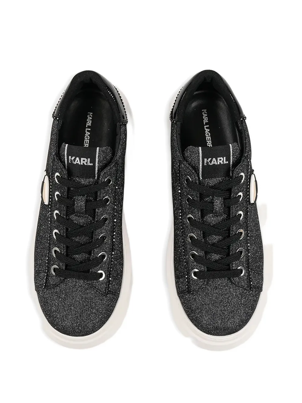Karl Lagerfeld Anakapri Platform Logo-appliqué Sneakers In Black