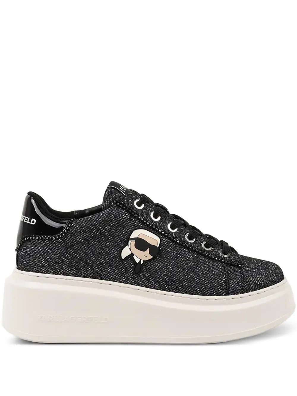Karl Lagerfeld ANAKAPRI sneakers met plateauzool en logo-applicatie Zwart