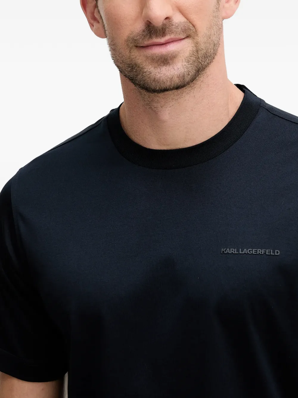 Karl Lagerfeld Logo T-shirt In Blue