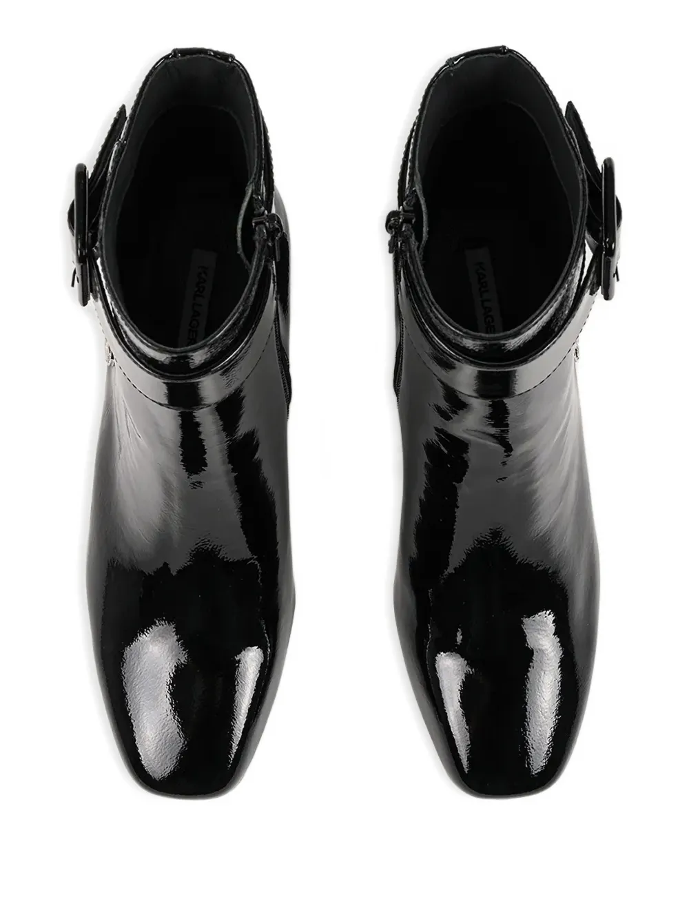 Karl Lagerfeld 60mm Beata Buckled Boots In Black