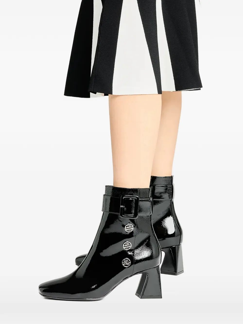 Karl Lagerfeld 60mm Beata Buckled Boots In Black