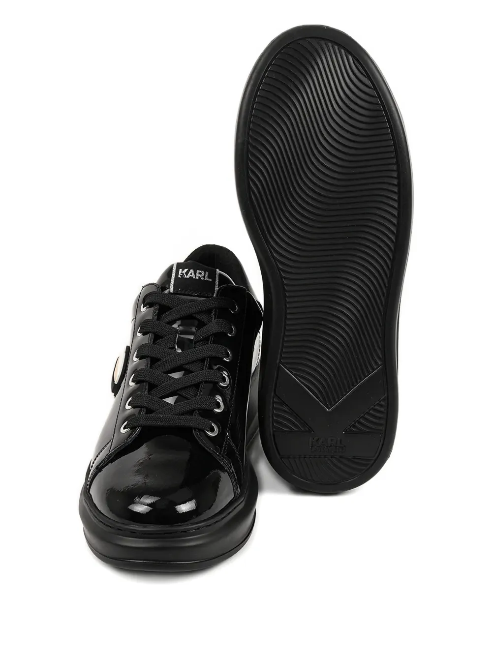 Karl Lagerfeld KAPRI NFT leren sneakers Zwart