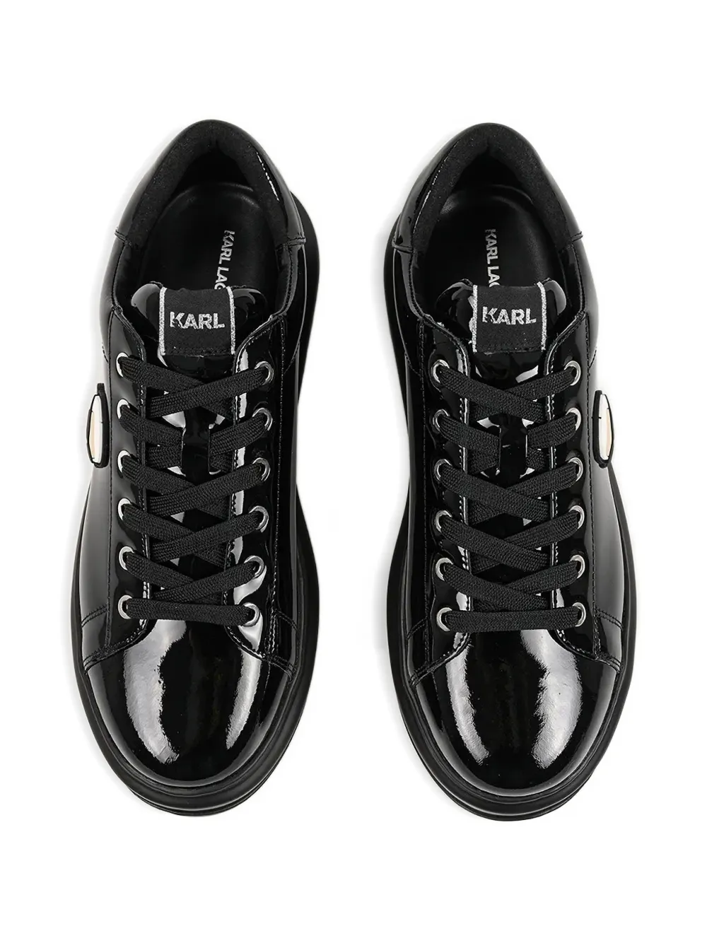 Karl Lagerfeld KAPRI NFT leren sneakers Zwart