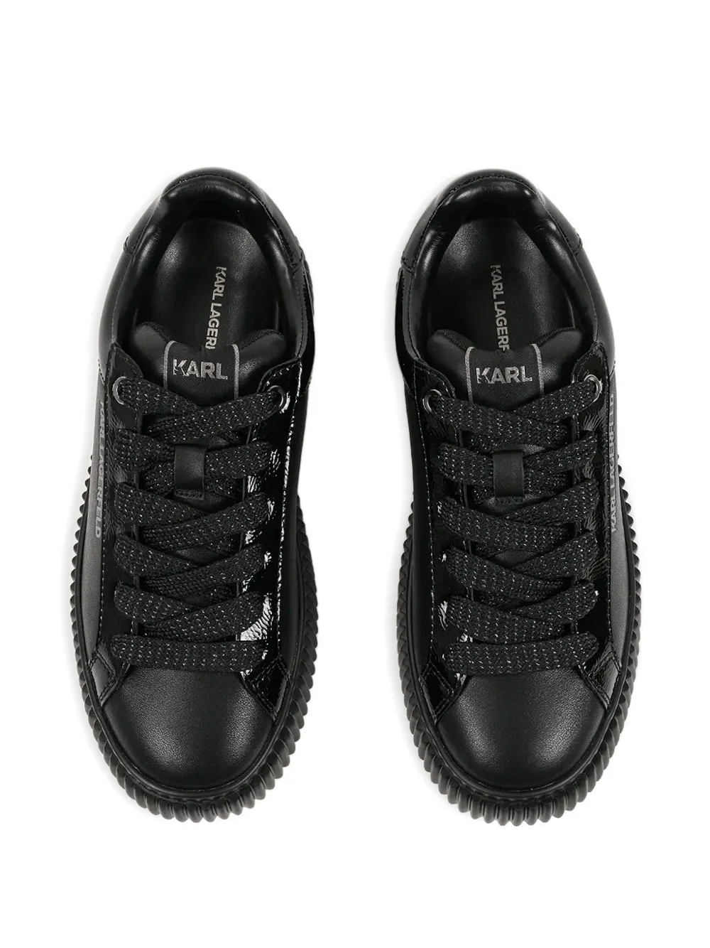 Karl Lagerfeld Platform Lace-up Trainers In Multi