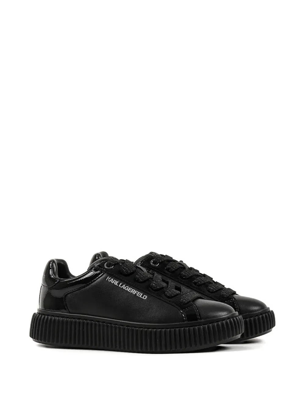 Karl Lagerfeld Platform Lace-up Trainers In Multi
