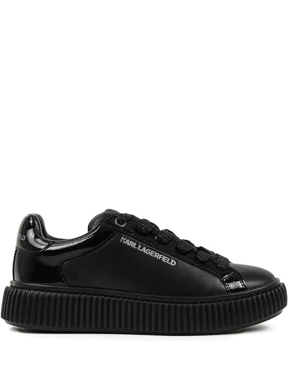 Karl Lagerfeld Platform Lace-up Trainers In Multi