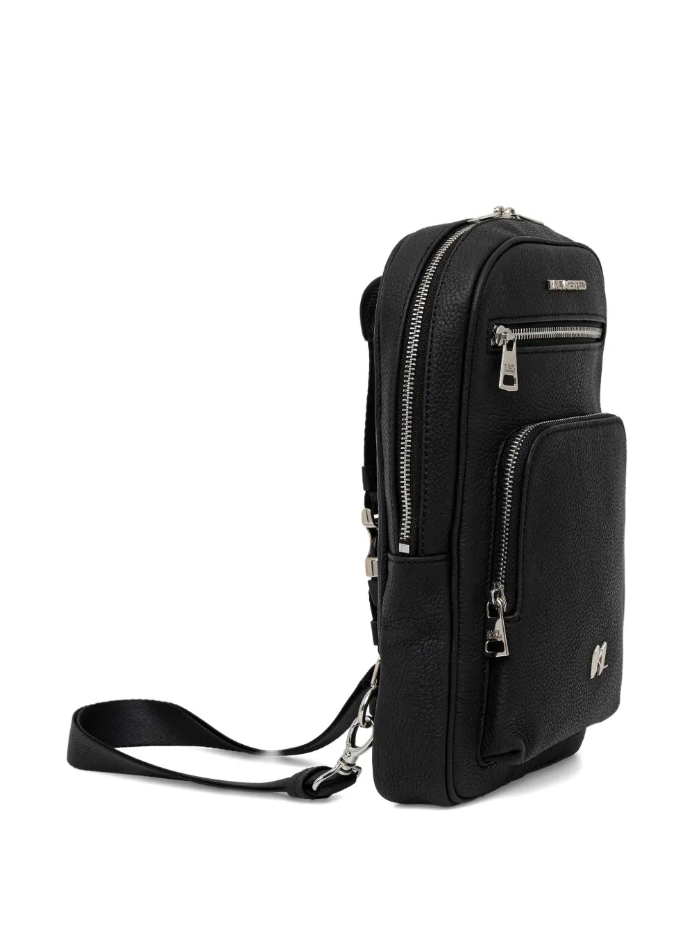 Karl Lagerfeld Logo-plaque Belt Bag In Black