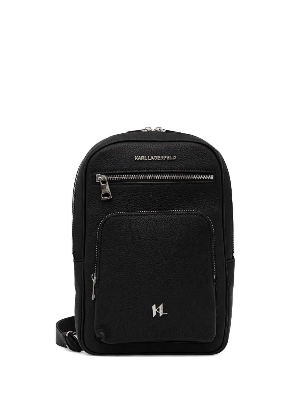 Karl Lagerfeld Logo-plaque Belt Bag In Black