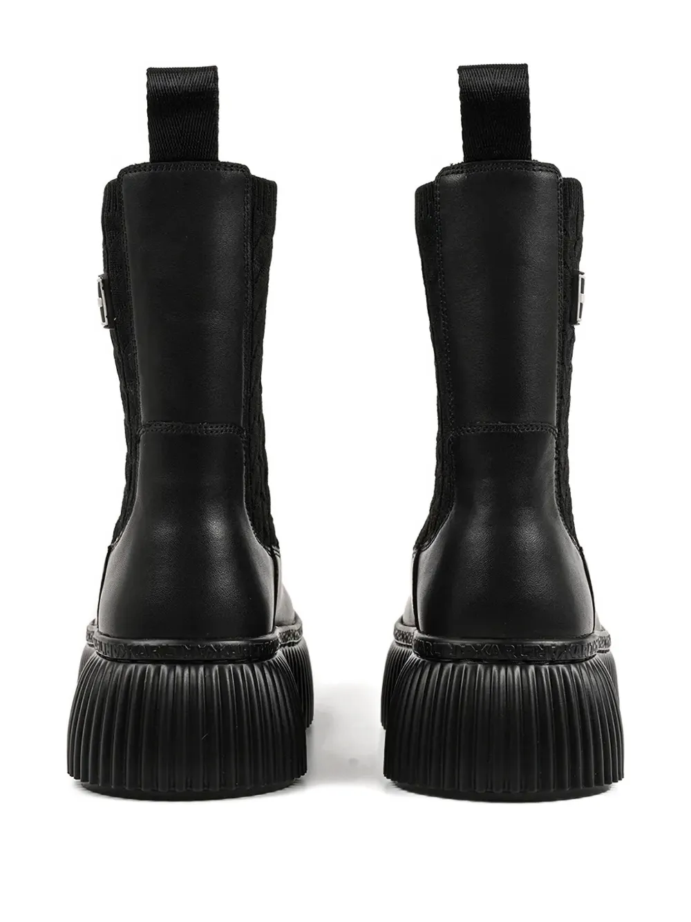 Karl Lagerfeld KREEPER LO geribbelde laarzen met plateauzool Zwart