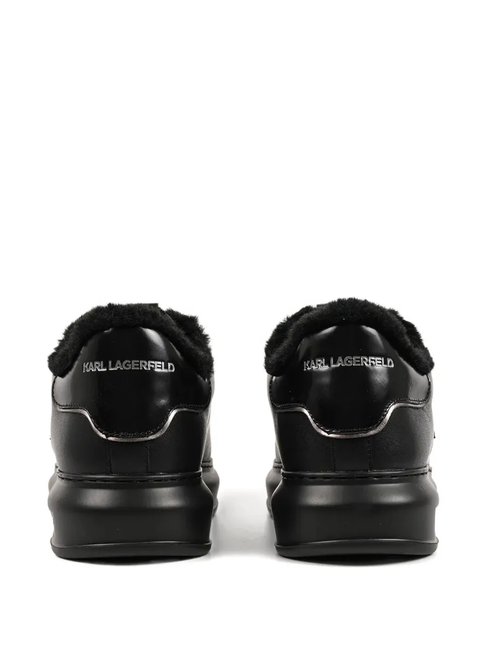 Karl Lagerfeld Kapri leren sneakers Zwart