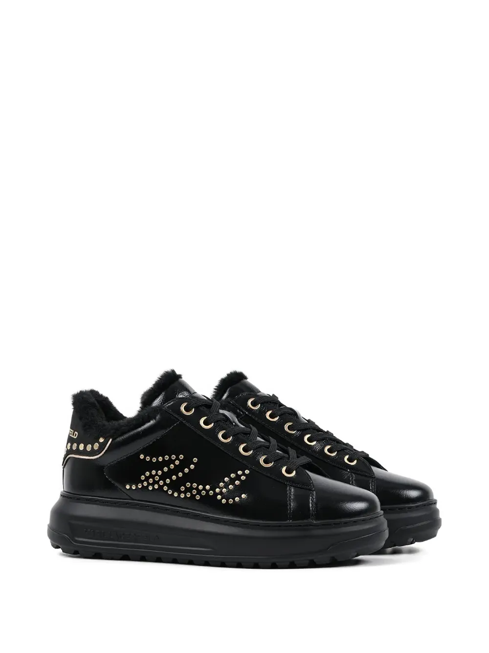 Karl Lagerfeld KAPRI LUG leather sneakers - Zwart