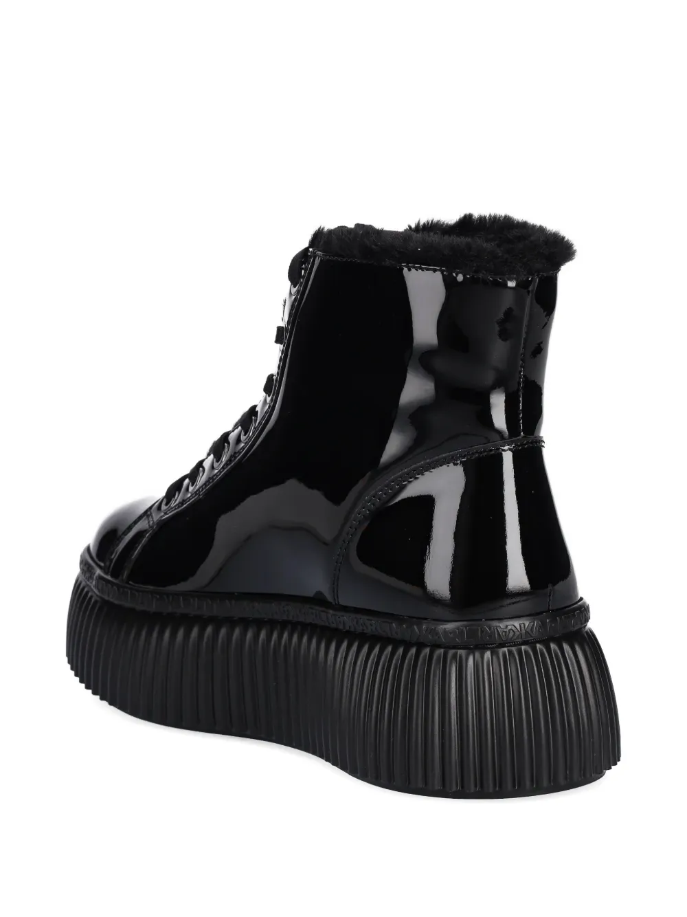 Karl Lagerfeld Kreeper Lo Leather Ankle Boots In Black