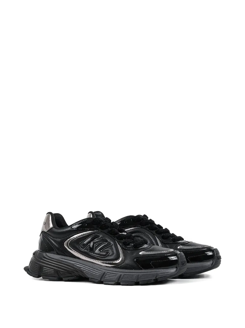 Karl Lagerfeld Orion Lace-up Sneakers In Black