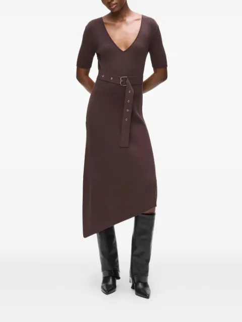 Karl Lagerfeld Belted V-neck midi dress