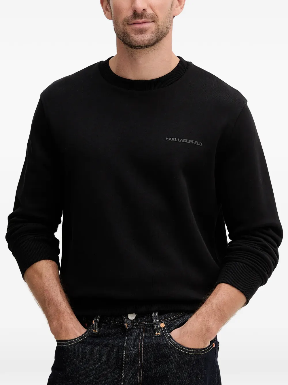 Karl Lagerfeld logo-graphic sweatshirt | Black | Image 1