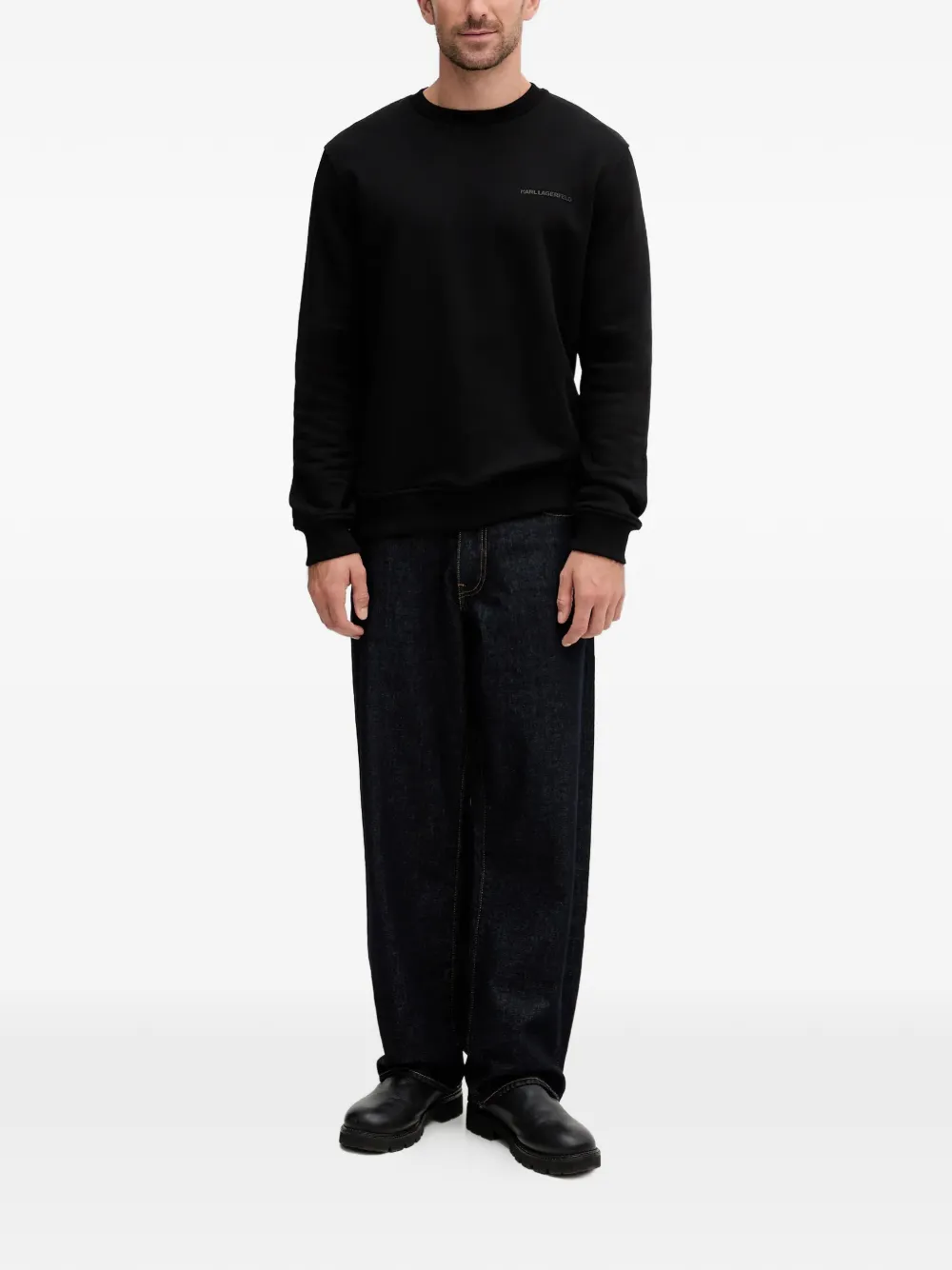 Karl Lagerfeld logo-graphic sweatshirt - Zwart