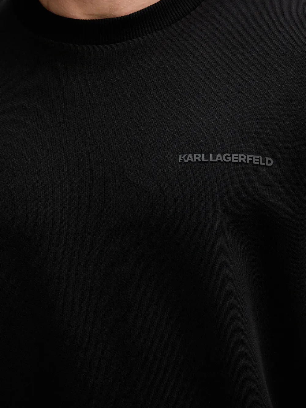 Karl Lagerfeld Sweater met grafische logoprint Zwart