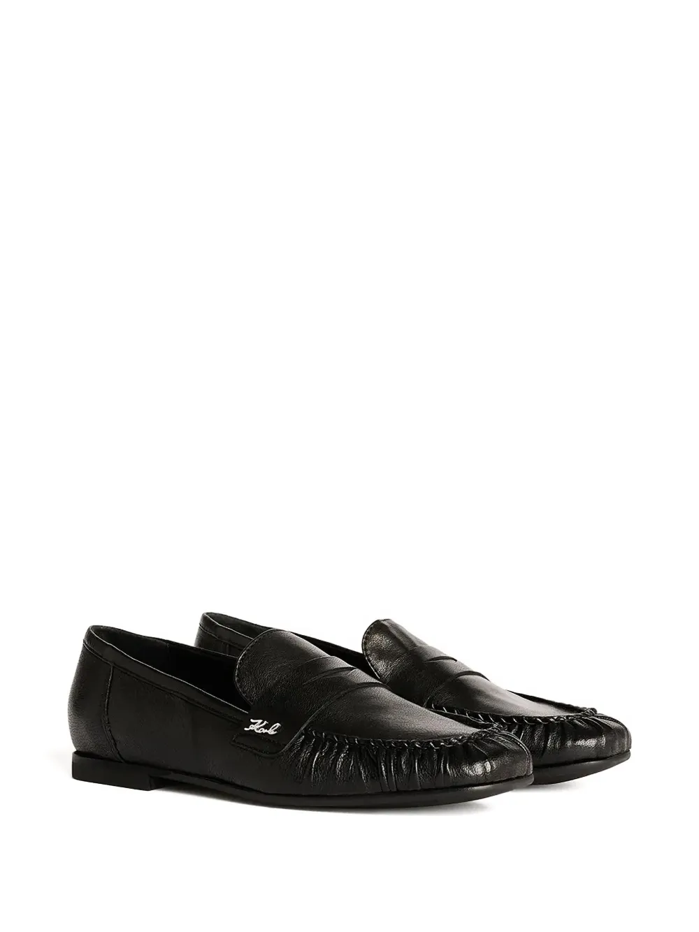 Karl Lagerfeld Logo Detail Loafers In Animal Print