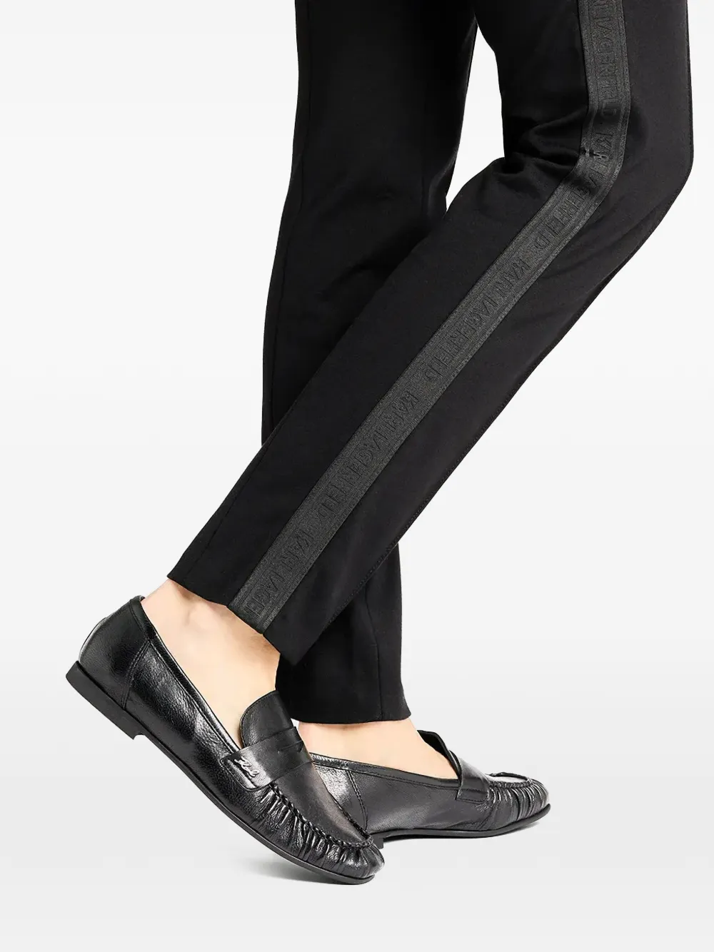 Karl Lagerfeld Logo Detail Loafers In Animal Print