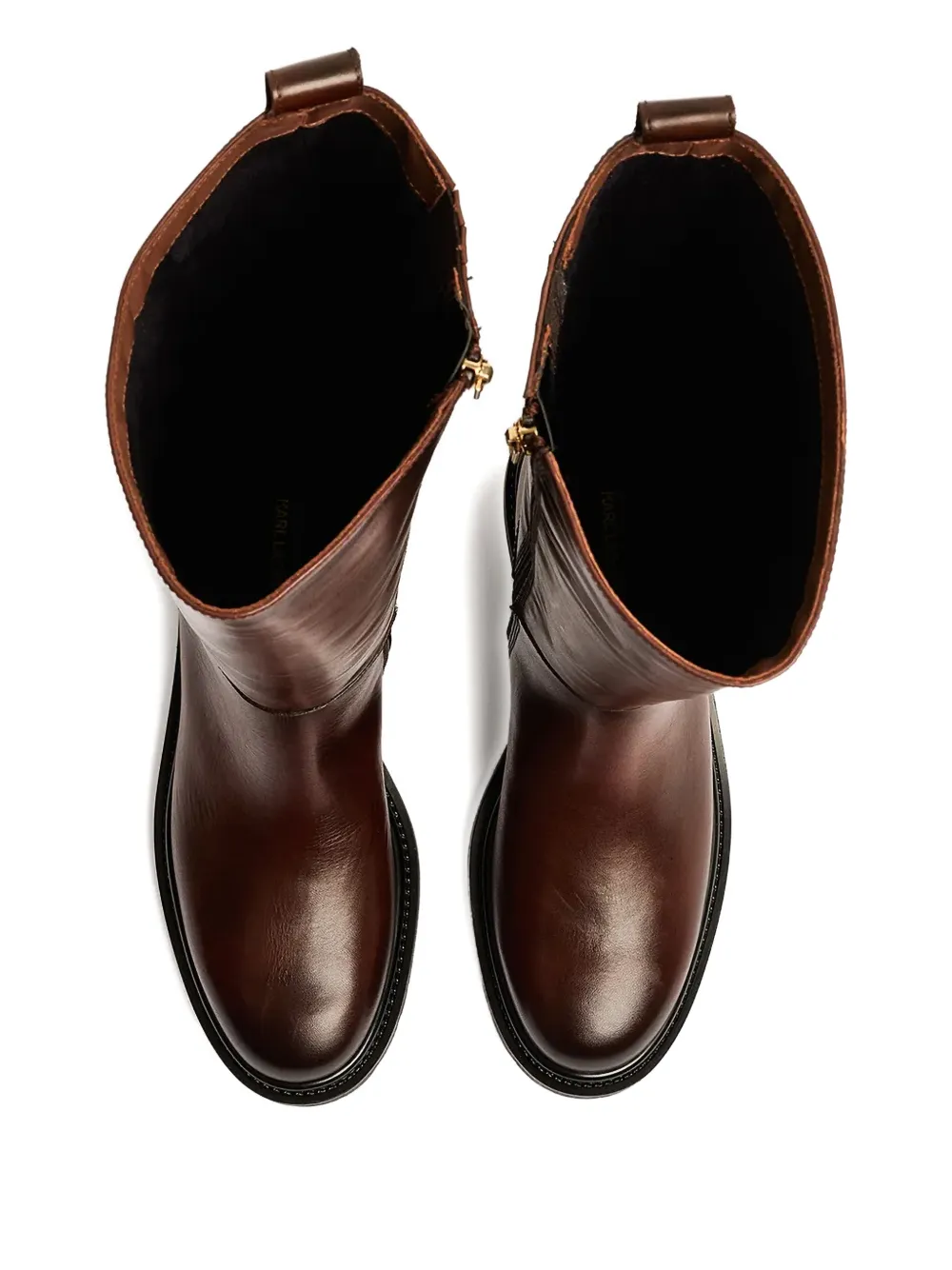 Karl Lagerfeld Laarzen met logopatch Bruin