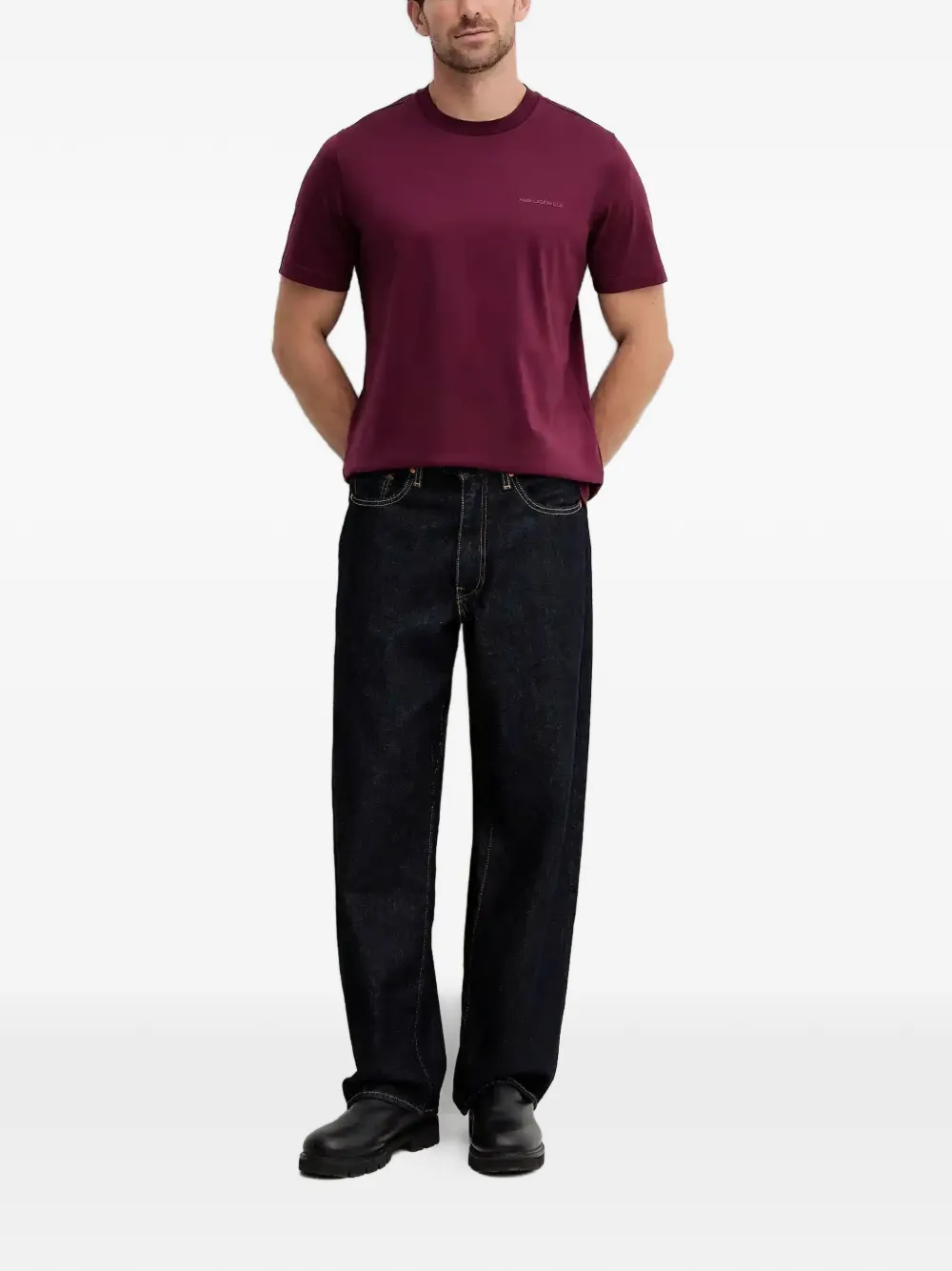 Karl Lagerfeld logo-detail crew-neck T-shirt - Rood