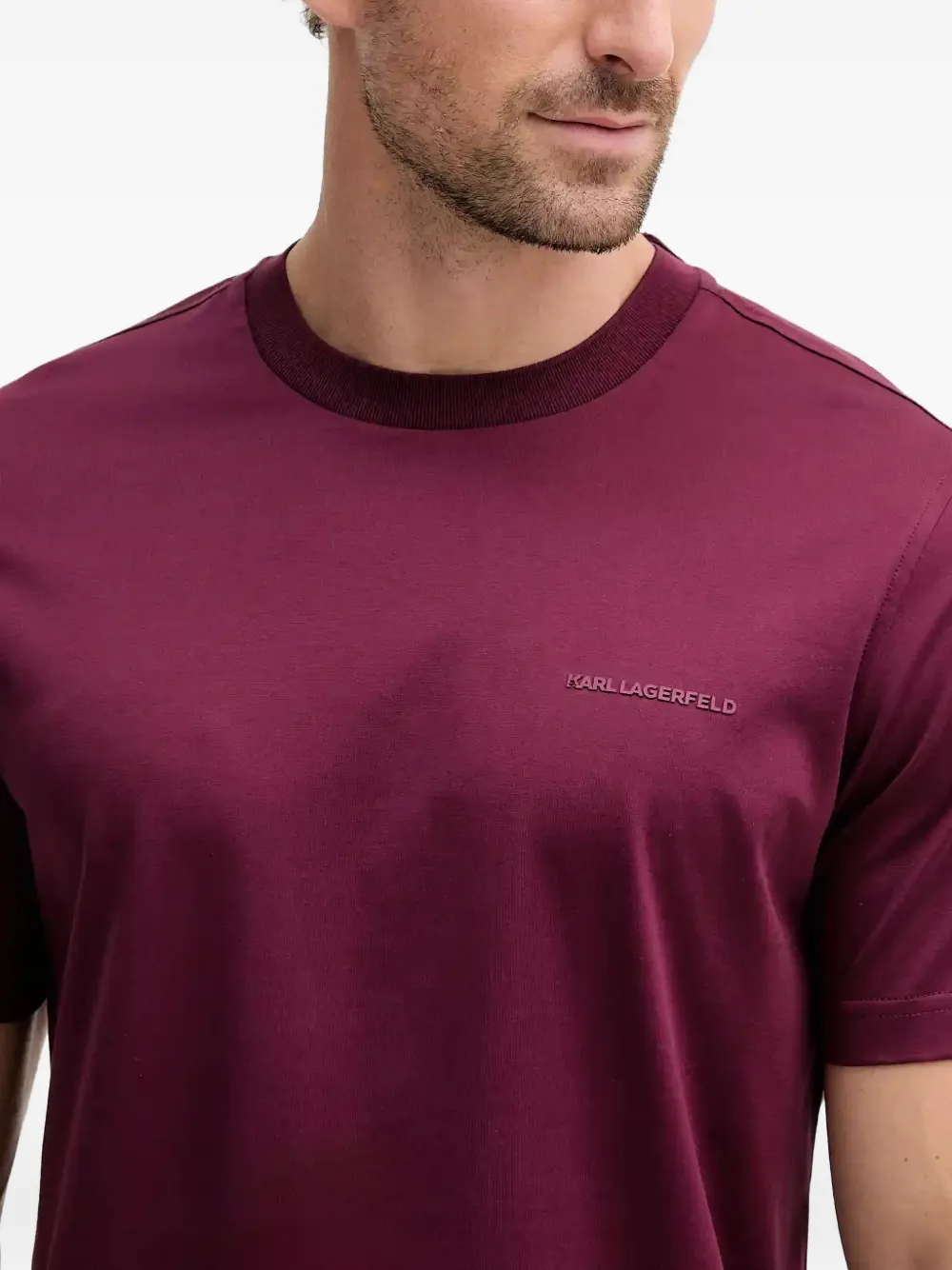 Karl Lagerfeld T-shirt met logodetail Rood